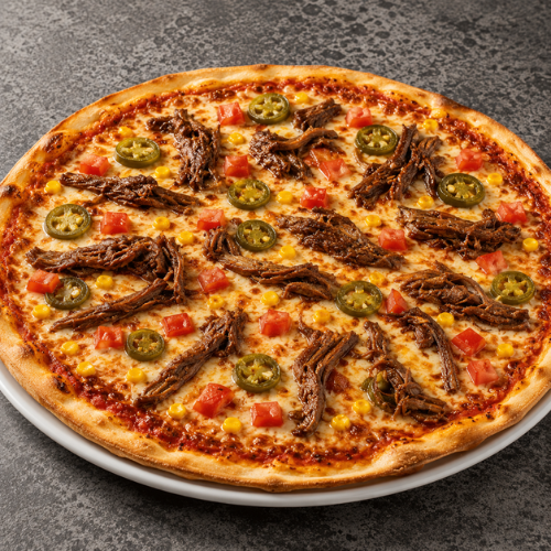 Barbekü mal əti Asada pizza